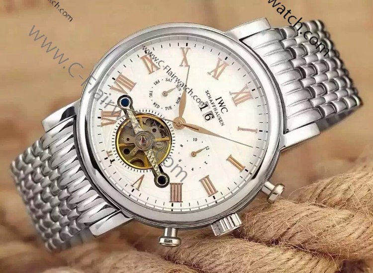 IWC SCHAFFHAUSEN Replica Watch White & Rose Tourbillon